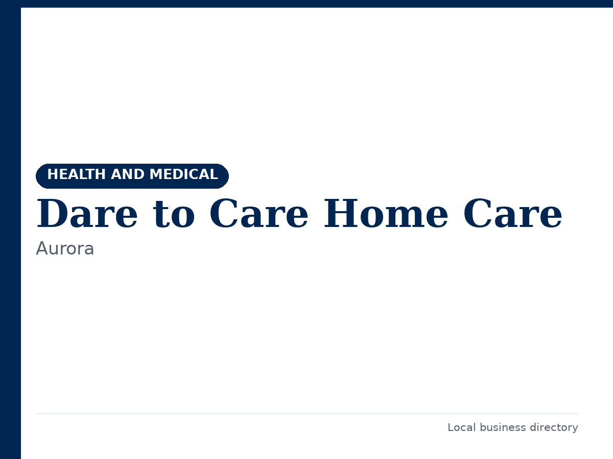 Dare to Care Home Care