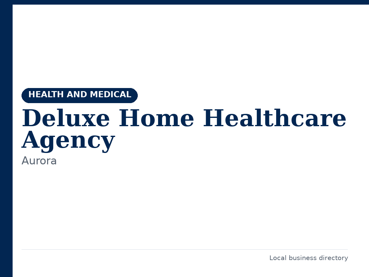 Deluxe Home Healthcare Agency
