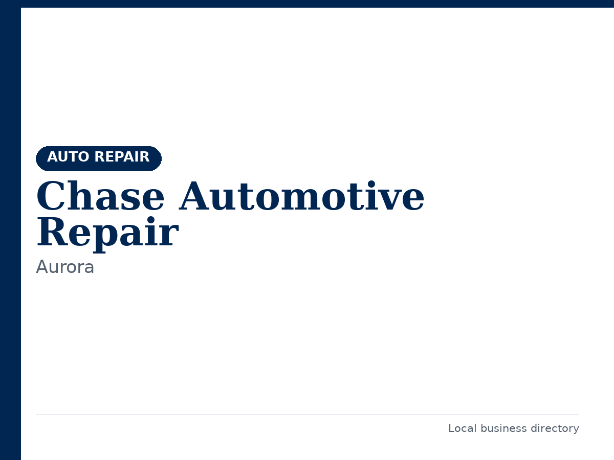 Chase Automotive Repair