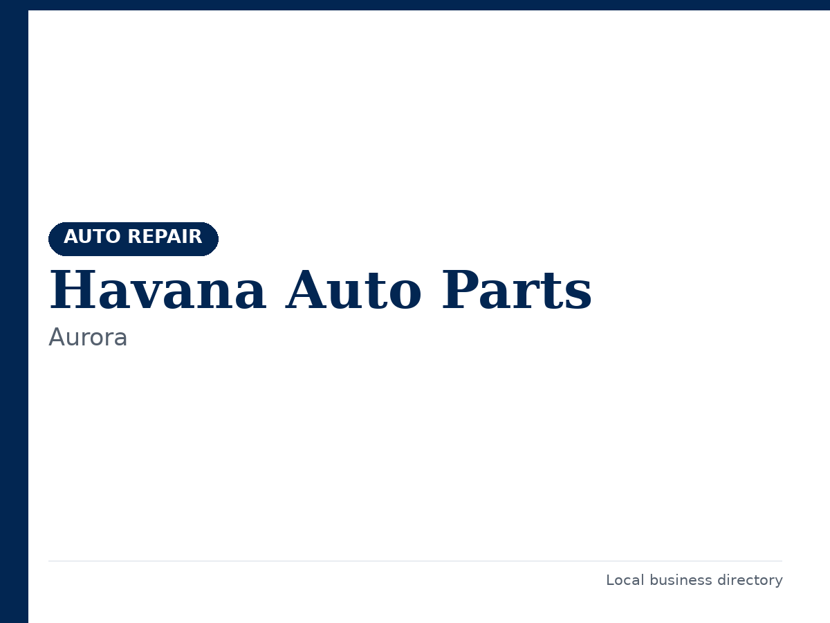 Havana Auto Parts