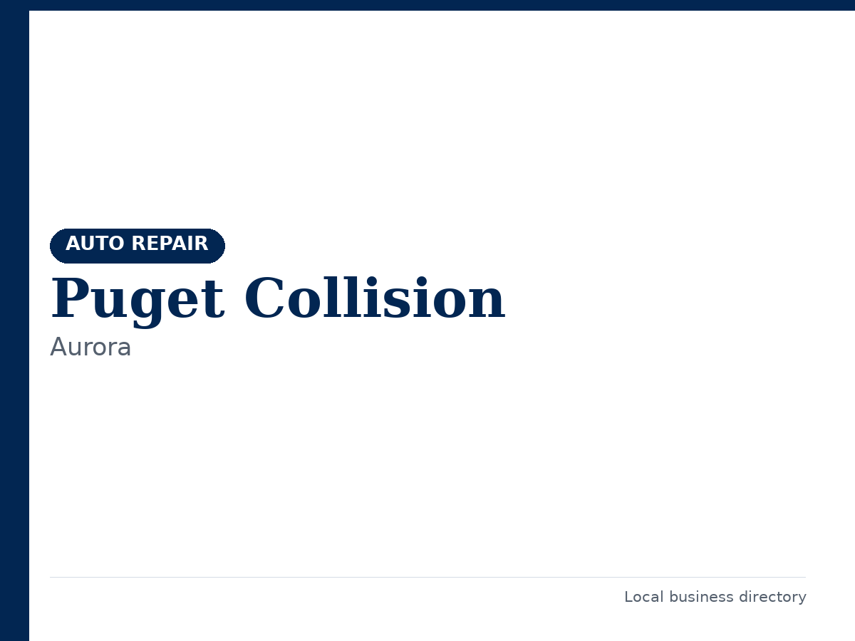Puget Collision