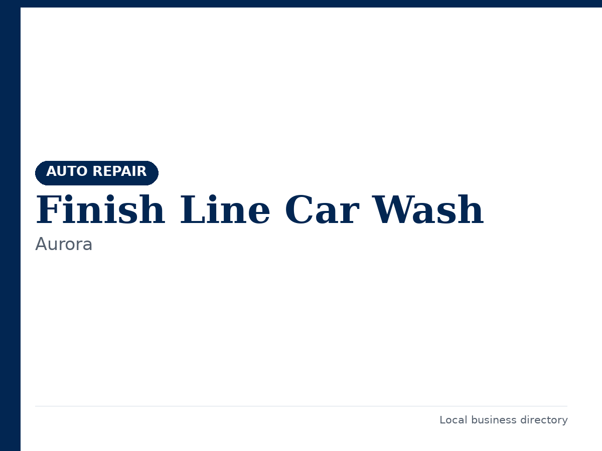 Finish Line Car Wash