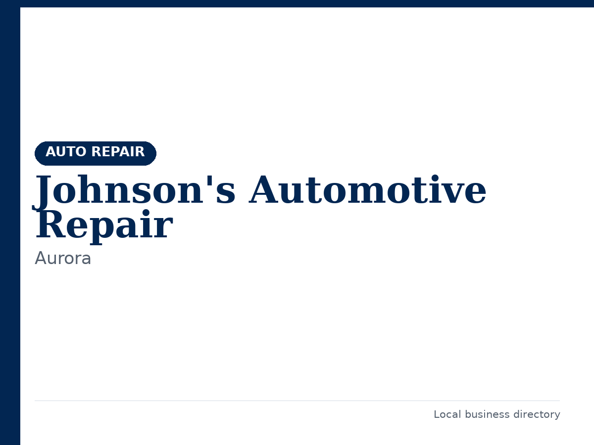 Johnson's Automotive Repair