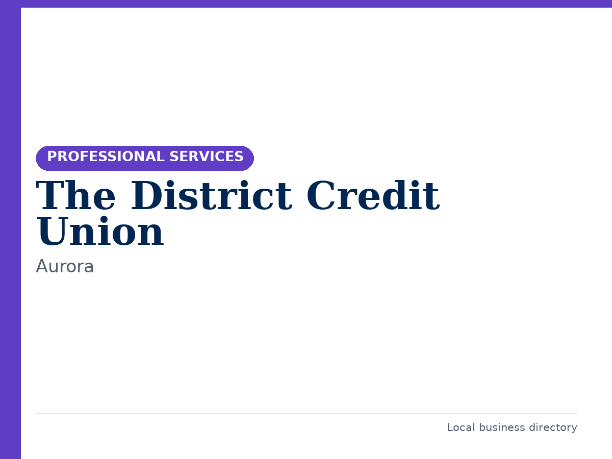 The District Credit Union