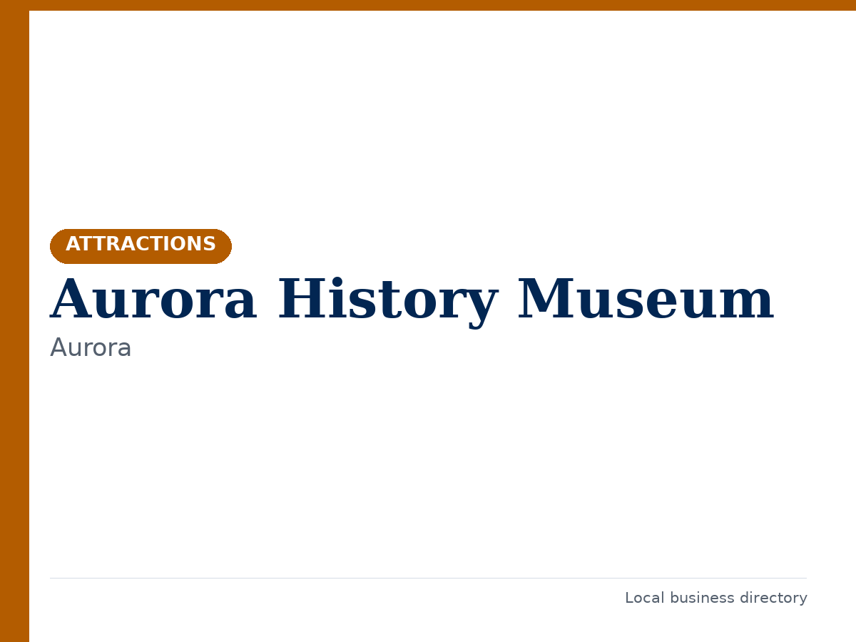 Aurora History Museum