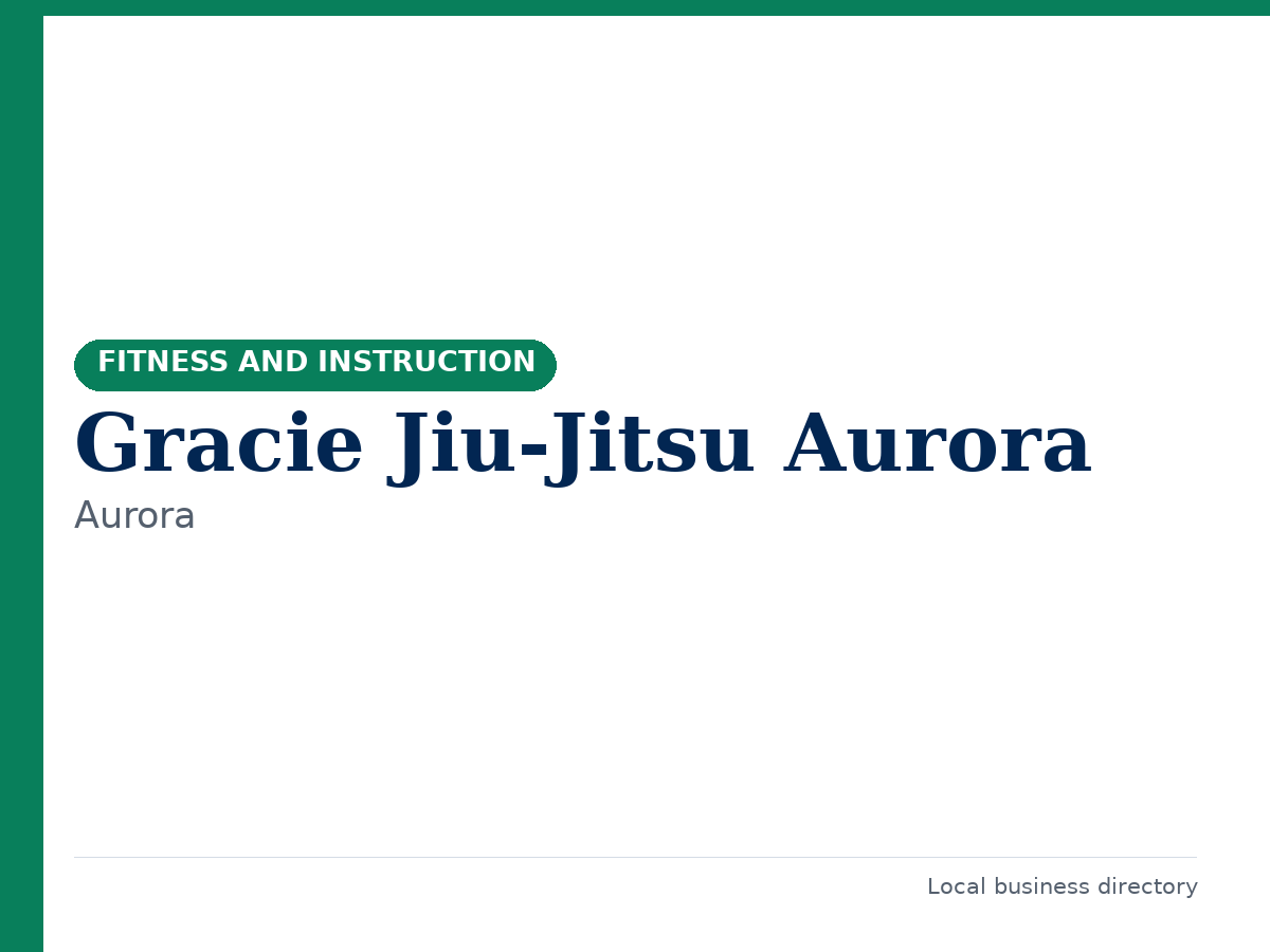 Gracie Jiu-Jitsu Aurora