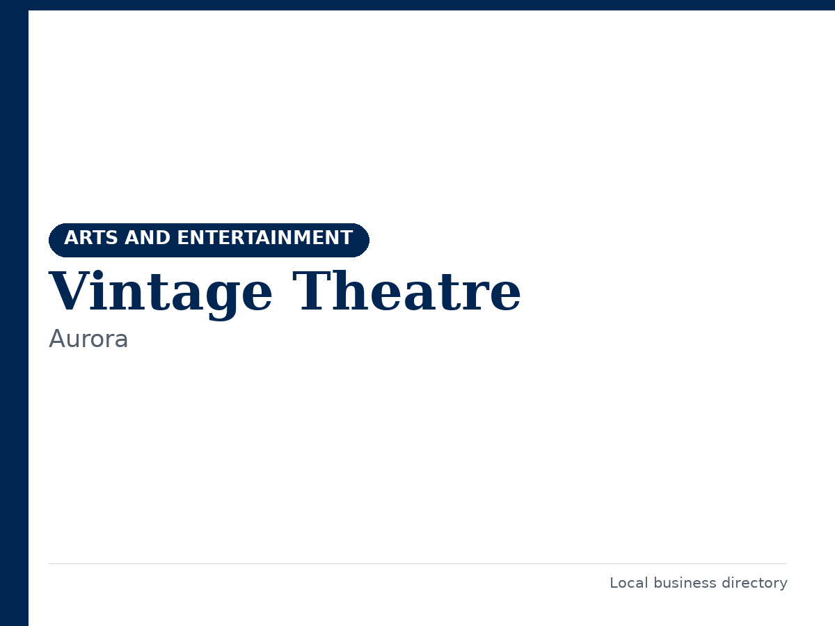 Vintage Theatre