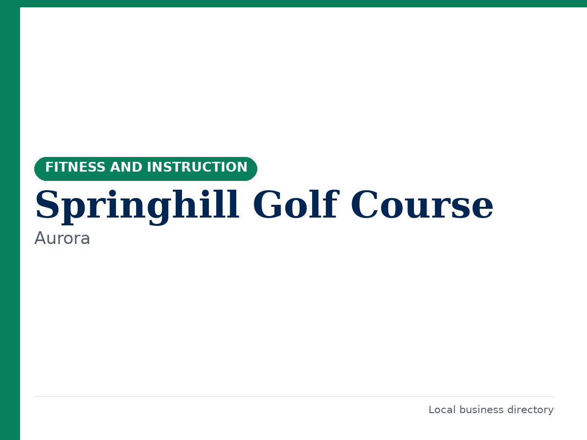 Springhill Golf Course