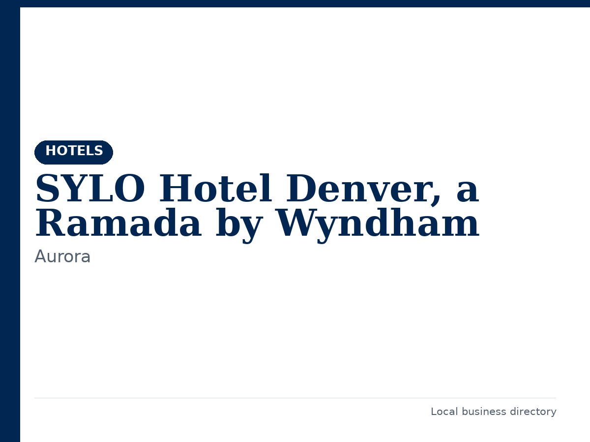 SYLO Hotel Denver, a Ramada by Wyndham