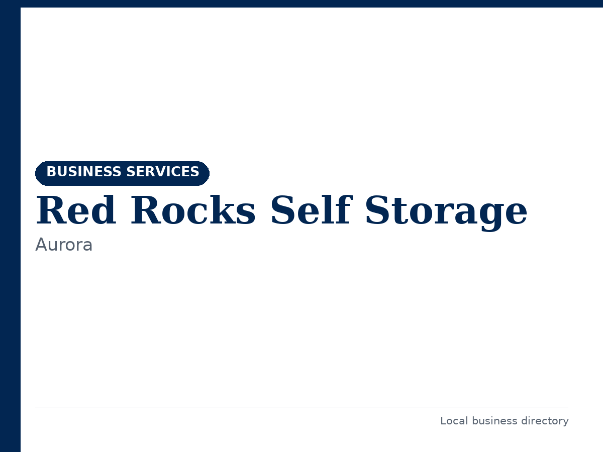 Red Rocks Self Storage