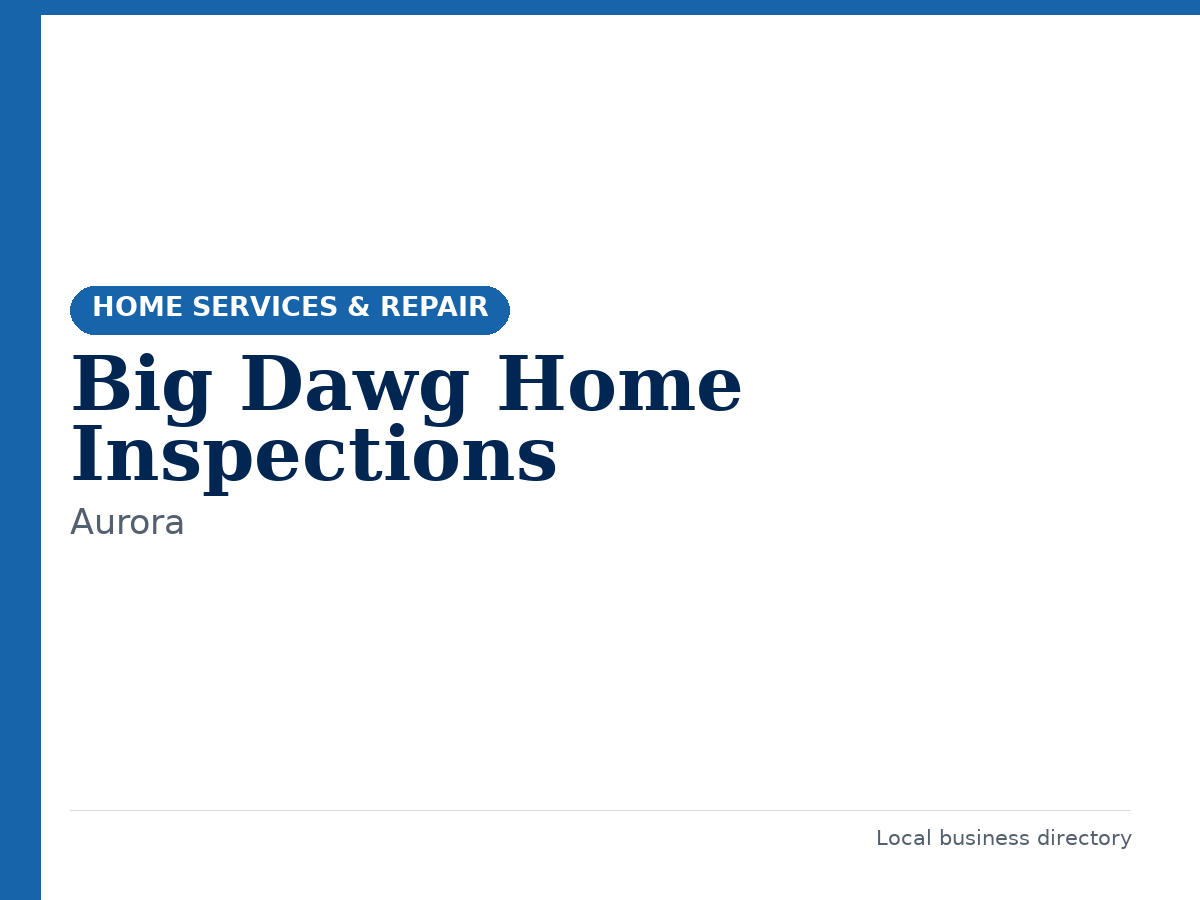 Big Dawg Home Inspections