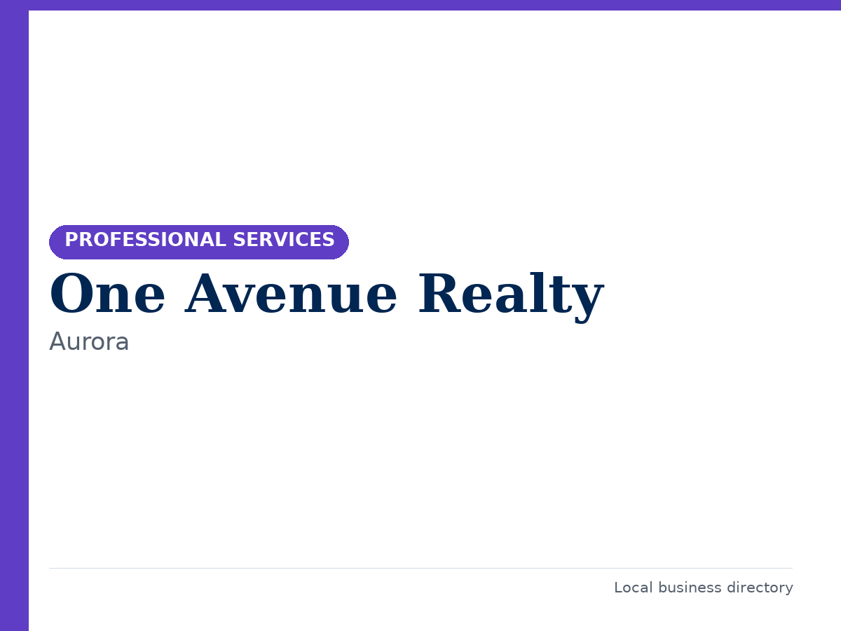 One Avenue Realty