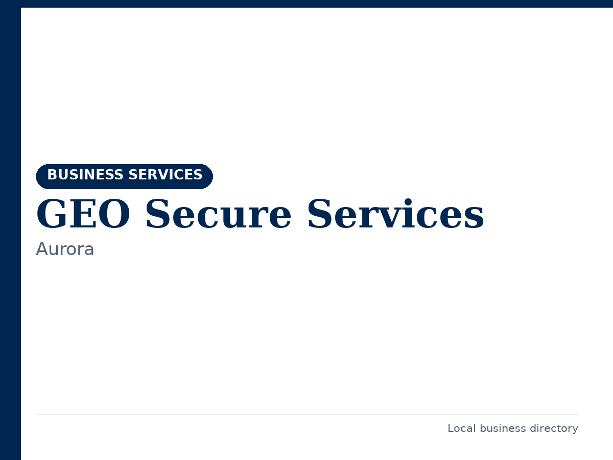 GEO Secure Services