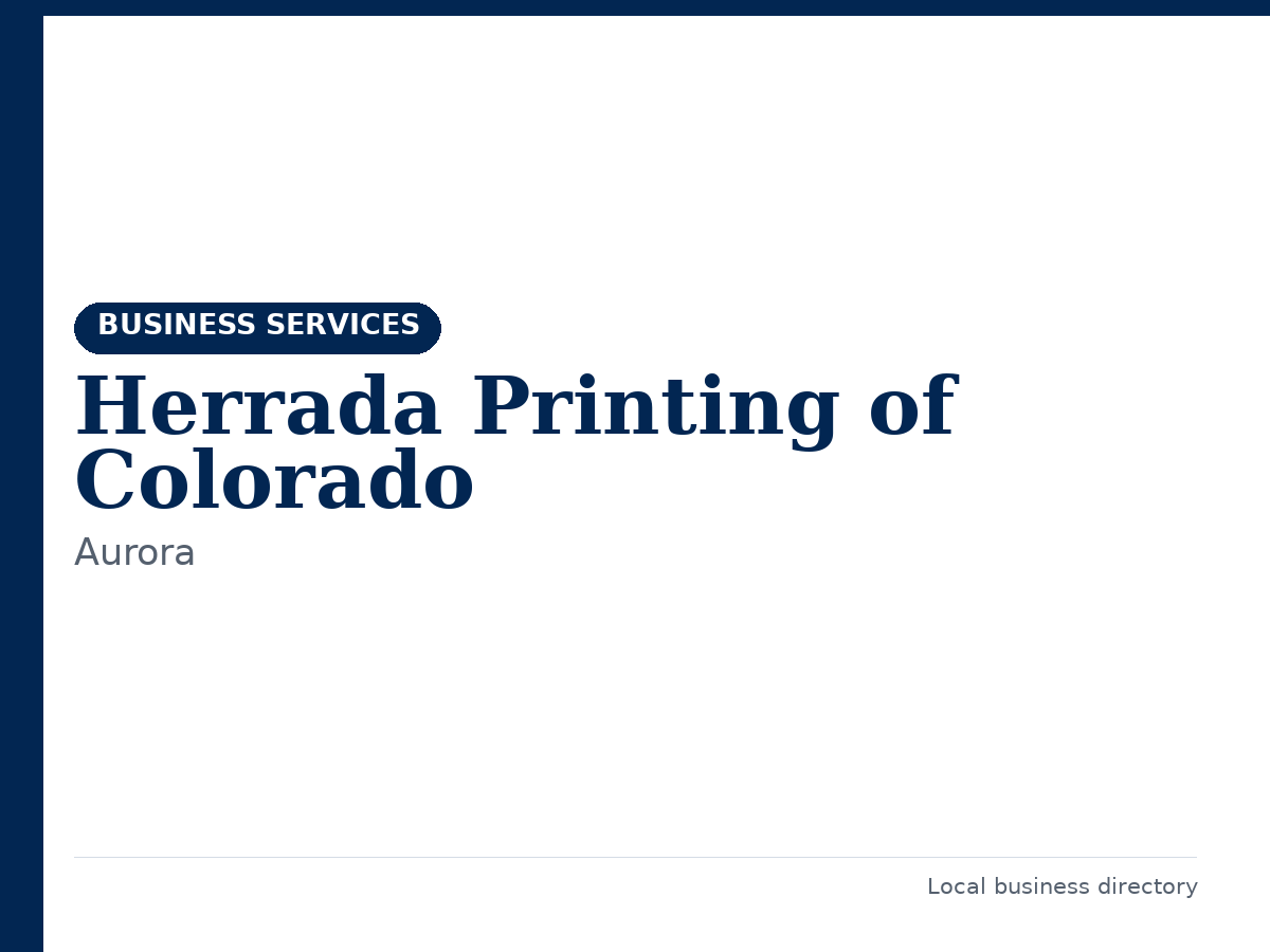 Herrada Printing of Colorado