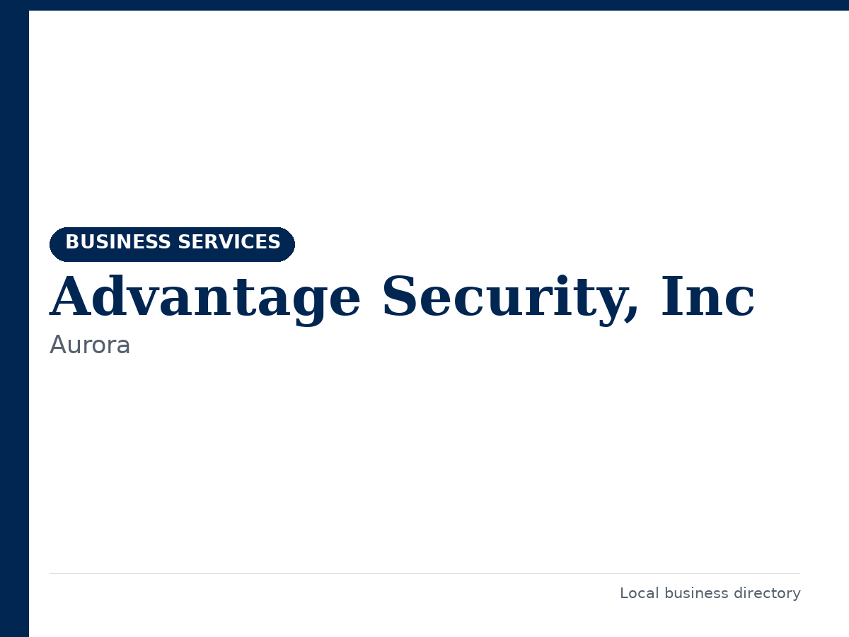 Advantage Security, Inc
