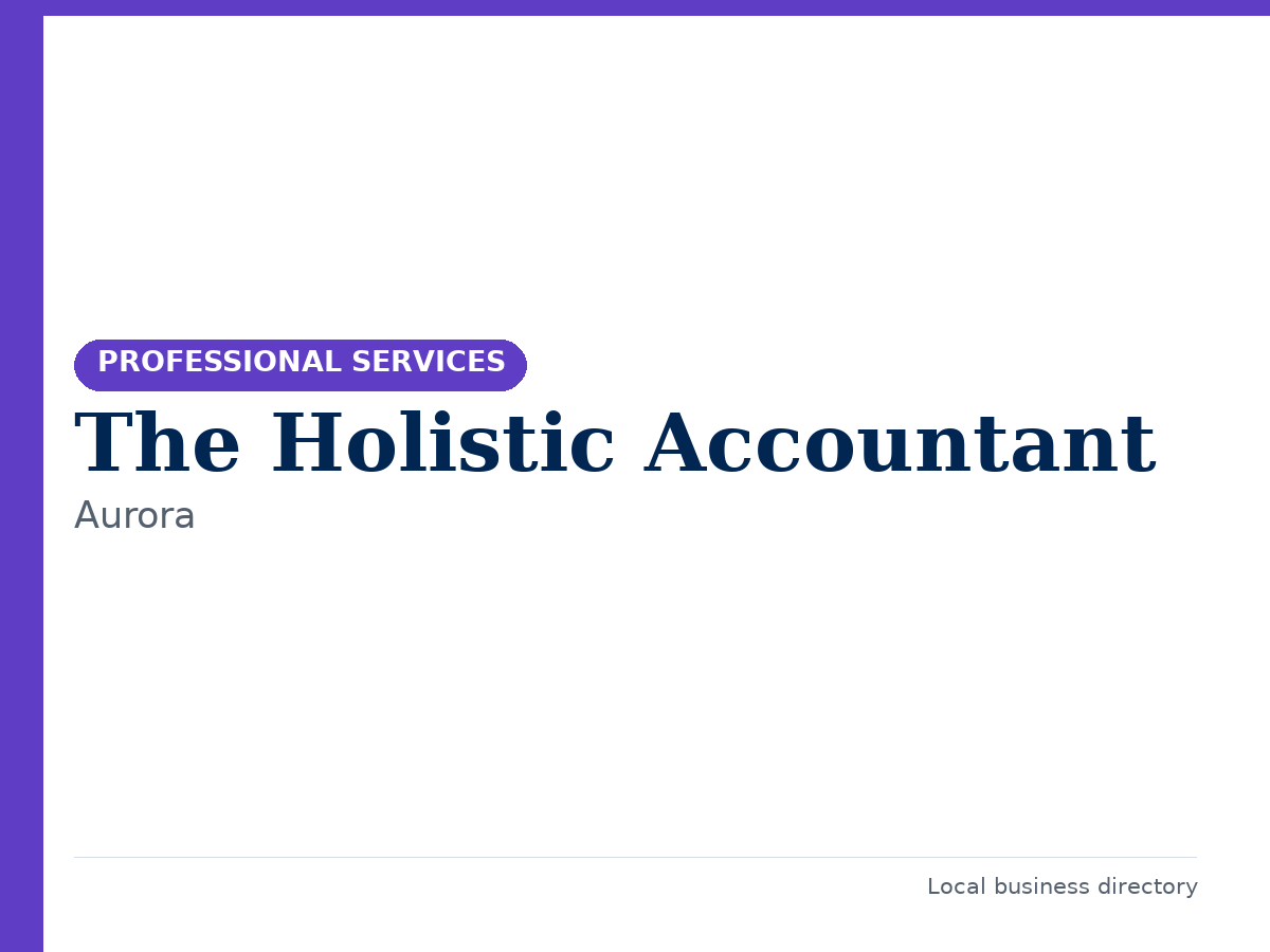 The Holistic Accountant