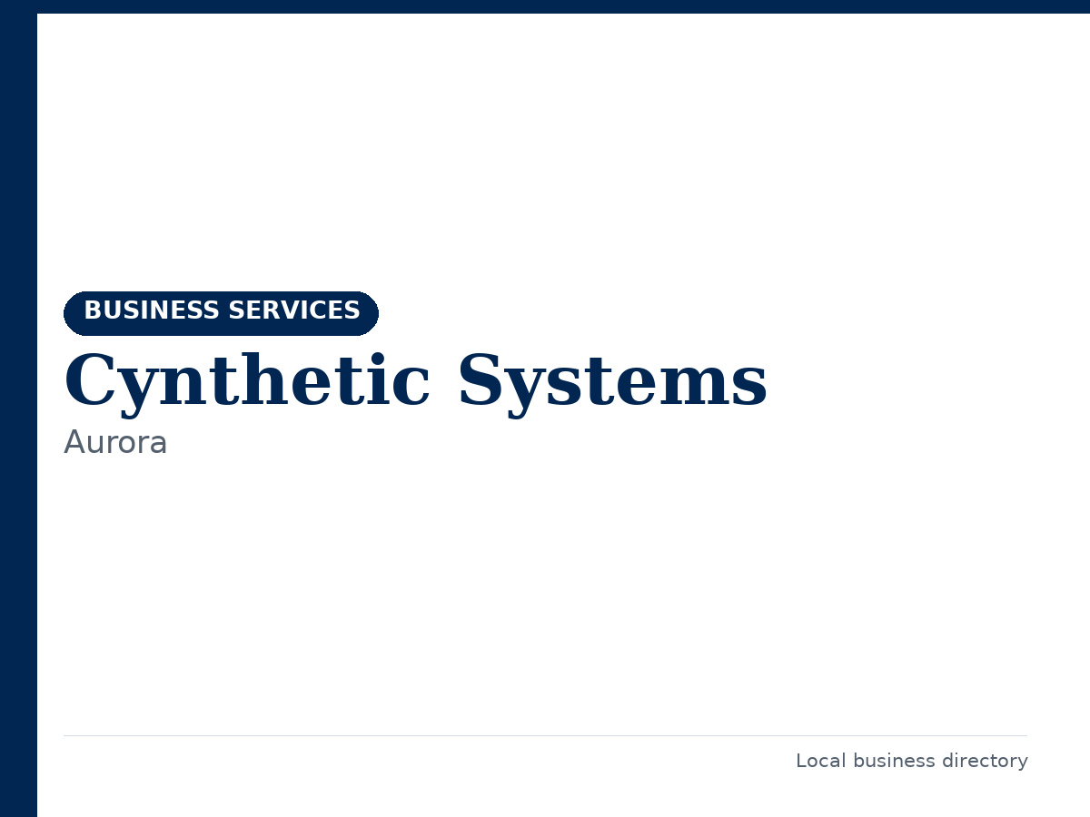 Cynthetic Systems