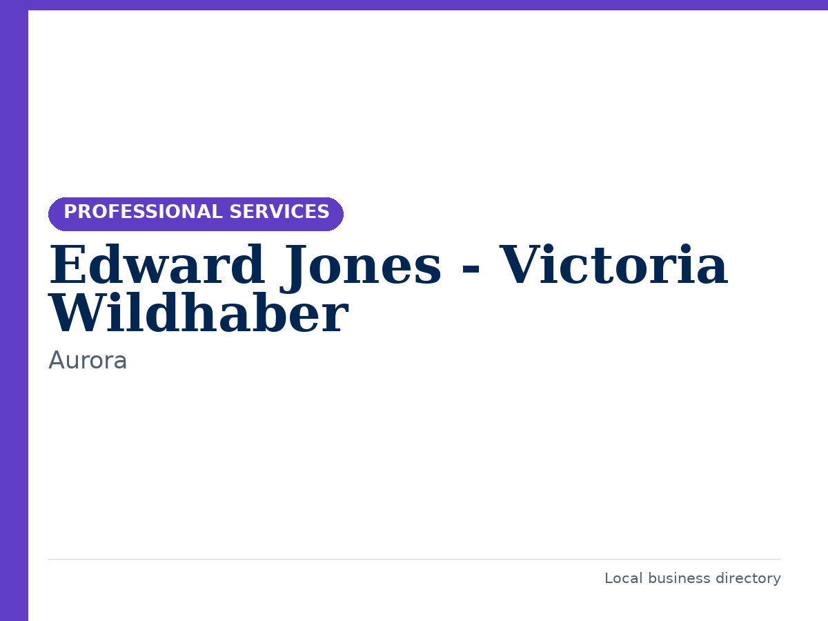 Edward Jones - Victoria Wildhaber