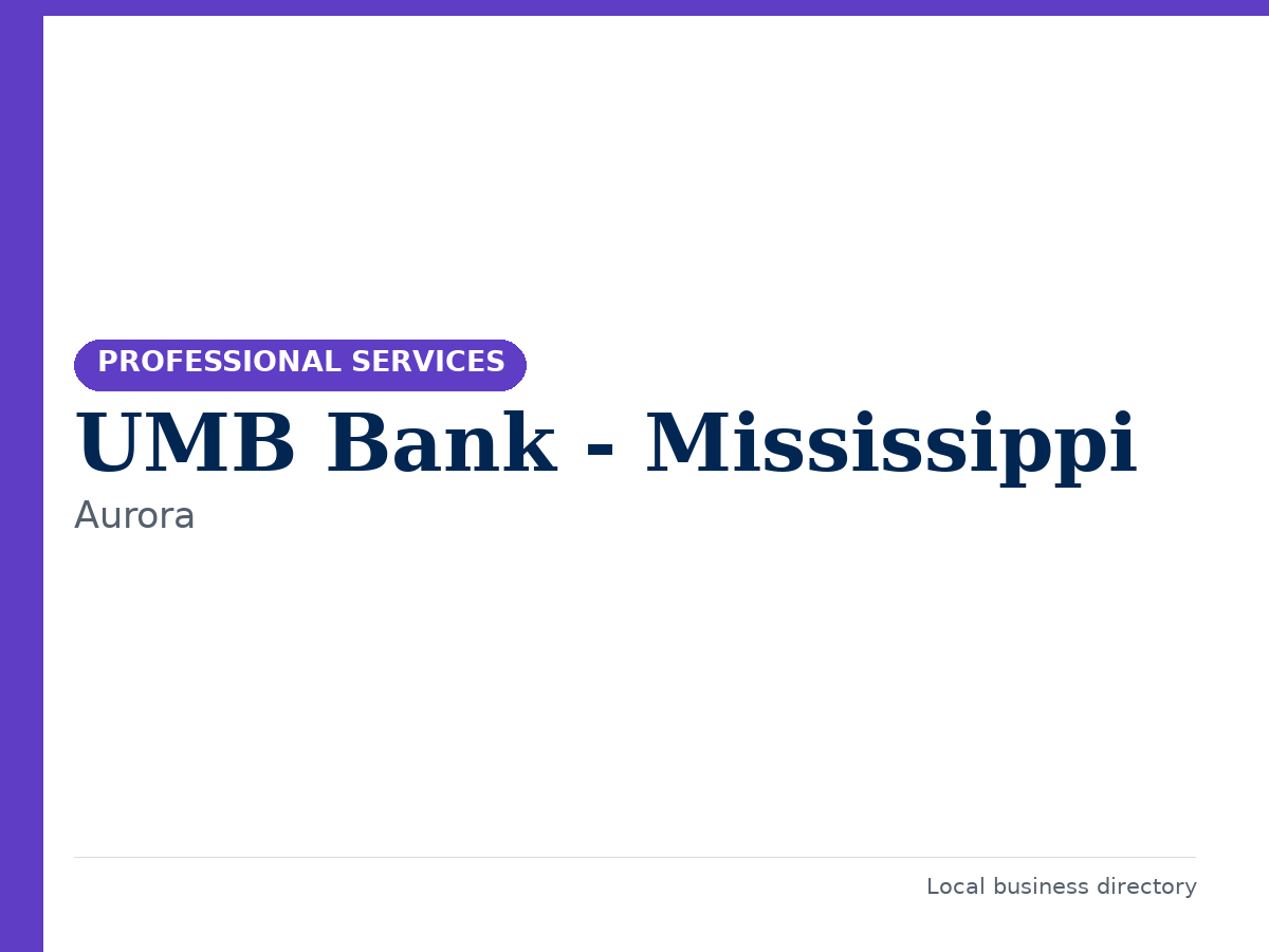 UMB Bank - Mississippi