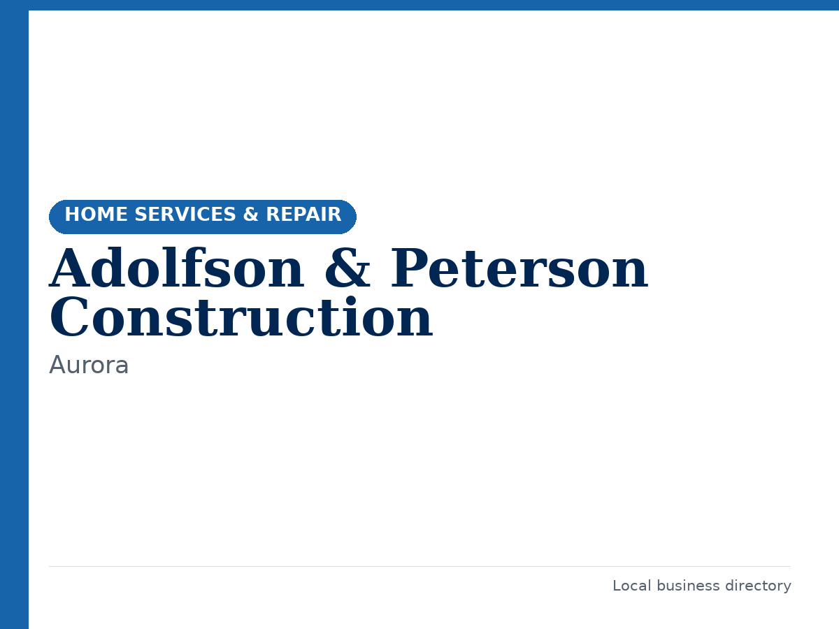 Adolfson & Peterson Construction
