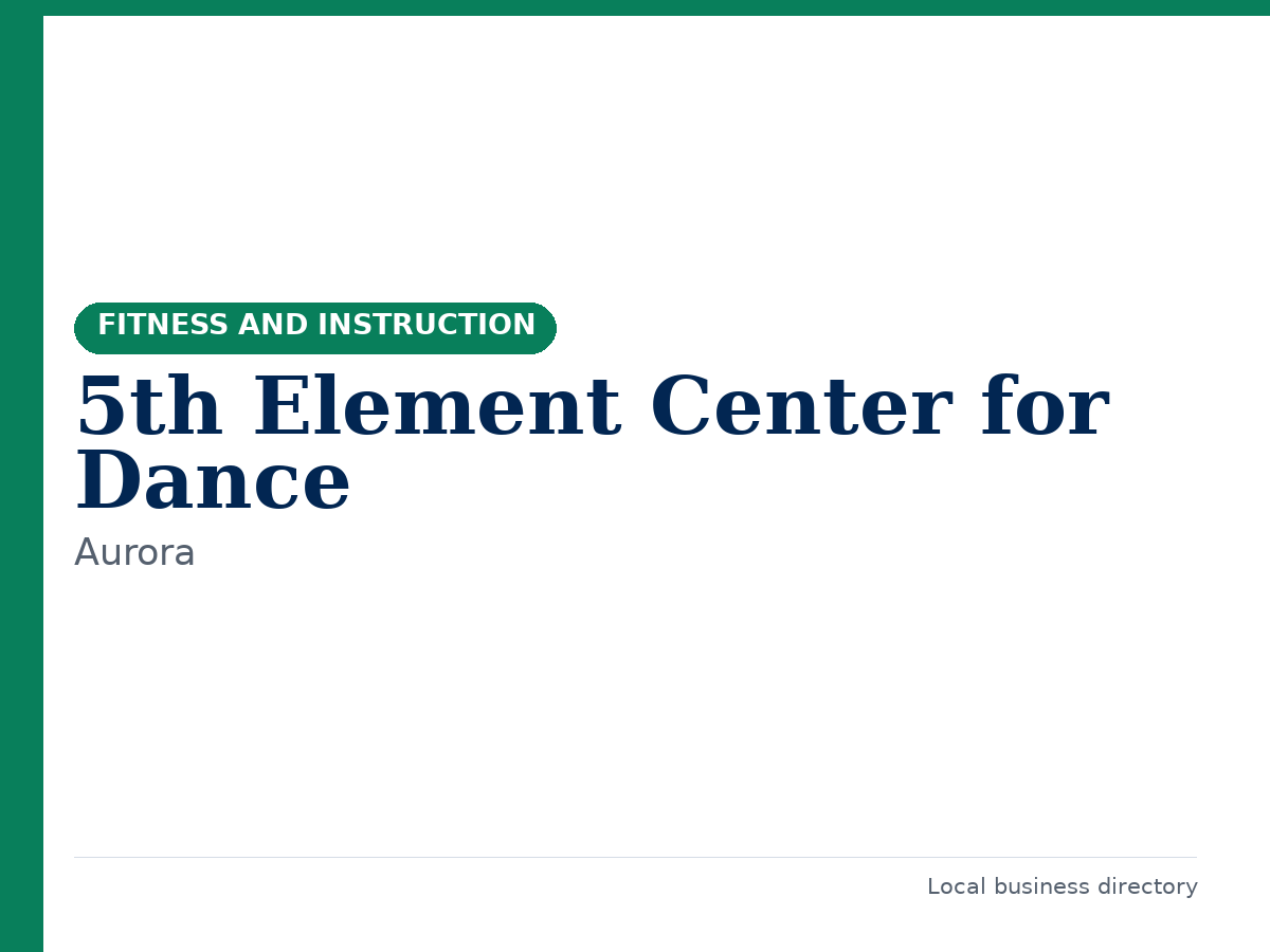 5th Element Center for Dance