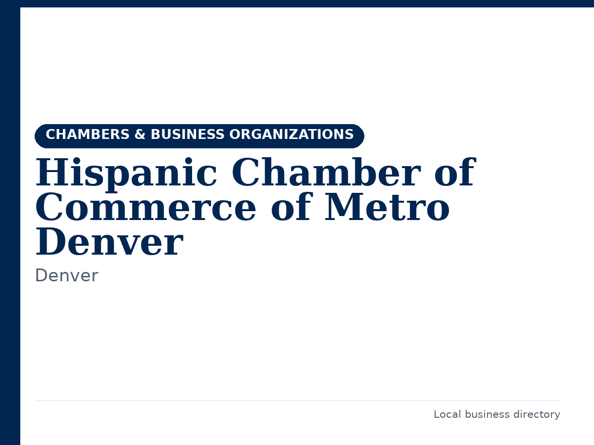 Hispanic Chamber of Commerce of Metro Denver