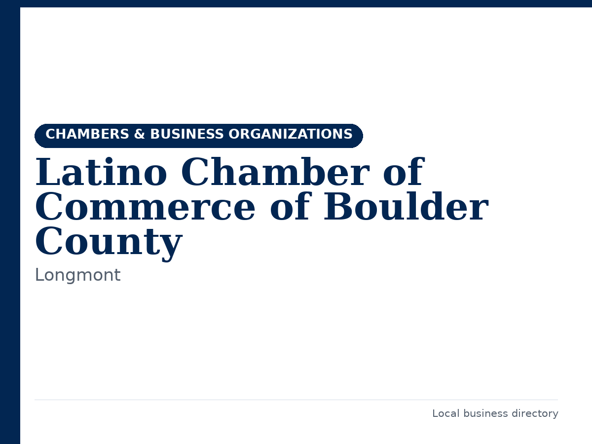 Latino Chamber of Commerce of Boulder County