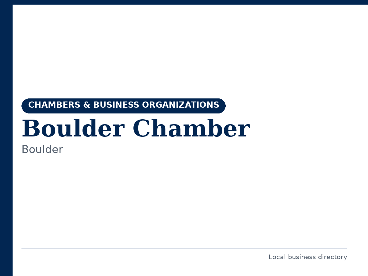 Boulder Chamber