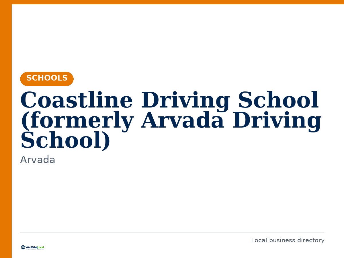 Coastline Driving School (formerly Arvada Driving School)