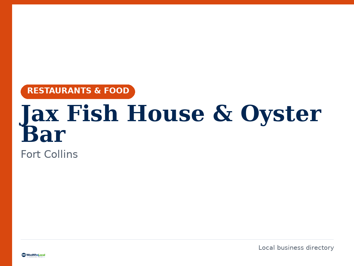 Jax Fish House & Oyster Bar