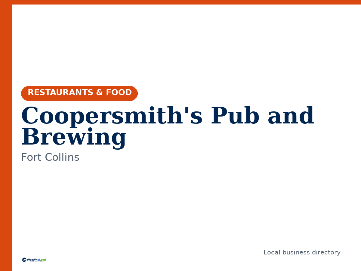 Coopersmith's Pub and Brewing