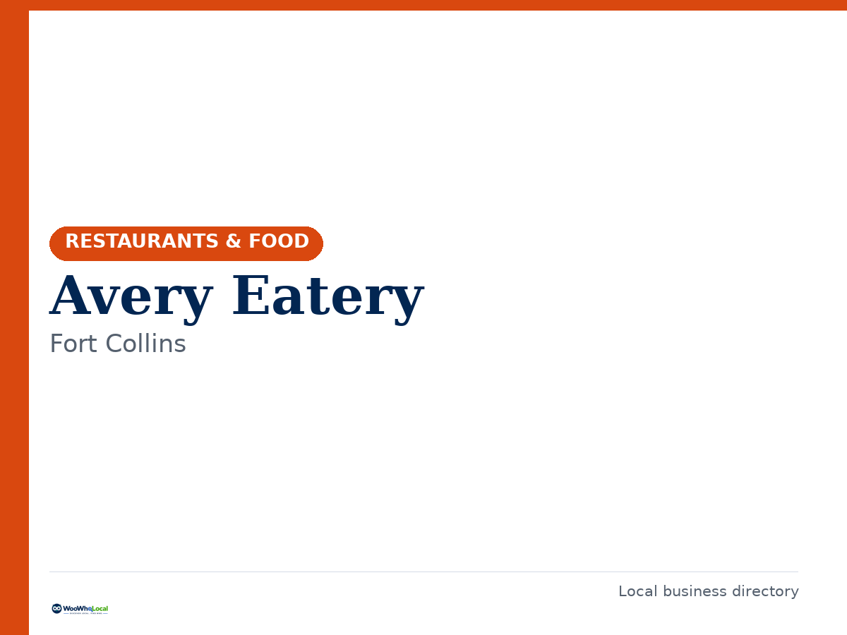 Avery Eatery
