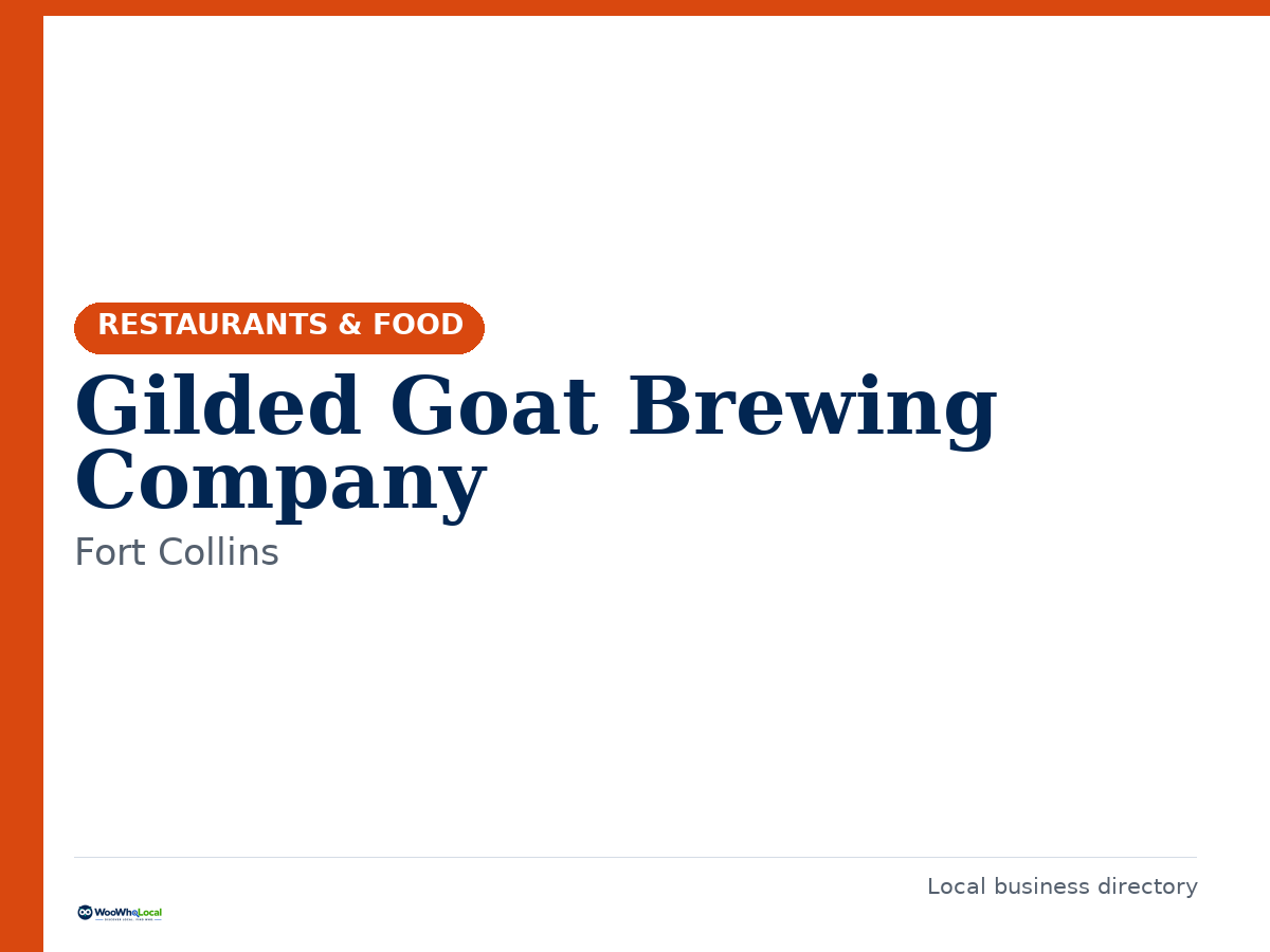 Gilded Goat Brewing Company