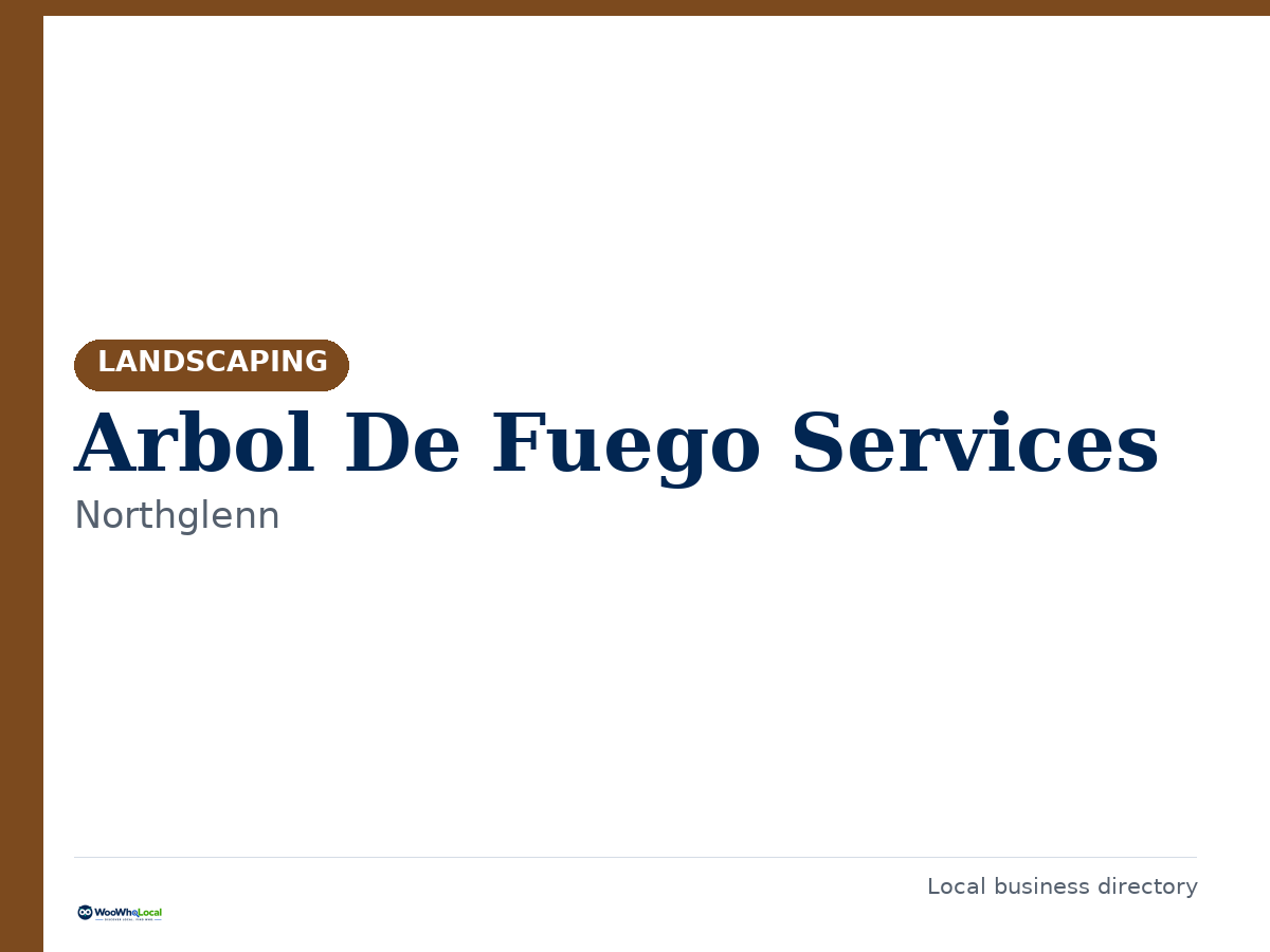 Arbol De Fuego Services
